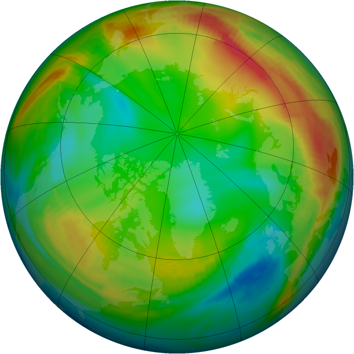 Arctic ozone map for 06 January 1979